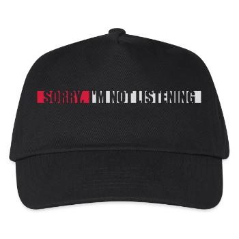 désolé de ne pas écouter - Casquette de baseball Enfant - noir - Devant