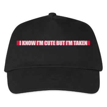 cute but taken quote - Kids’ Baseball Cap - black - Front