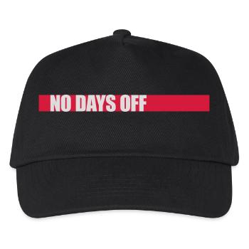 no days off quote - Kids’ Baseball Cap - black - Front