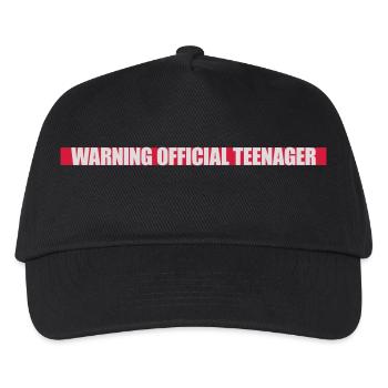 avertissement citation officielle d’adolescent - Casquette de baseball Enfant - noir - Devant