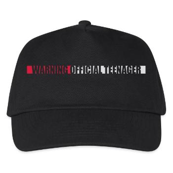 avertissement citation officielle d’adolescent - Casquette de baseball Enfant - noir - Devant