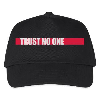 trust no one quote - Kids’ Baseball Cap - black - Front