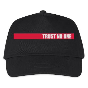 trust no one quote - Kids’ Baseball Cap - black - Front