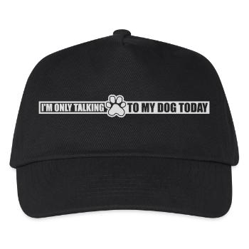 only talking to dog - Kids’ Baseball Cap - black - Front