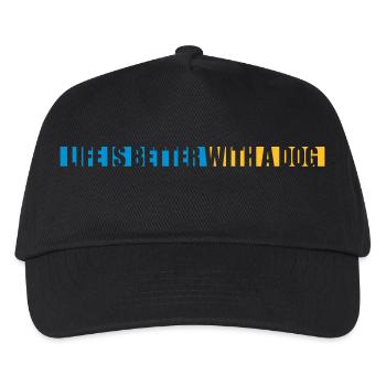 better with a dog - Kids’ Baseball Cap - black - Front