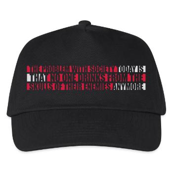 drinks from enemies skulls - Kinder Basecap - Schwarz - Vorne