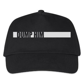 dump him quote logo - Kids’ Baseball Cap - black - Front