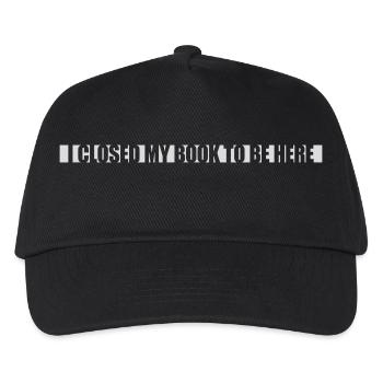 I closed my book - Kids’ Baseball Cap - black - Front