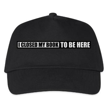 I closed my book - Kids’ Baseball Cap - black - Front