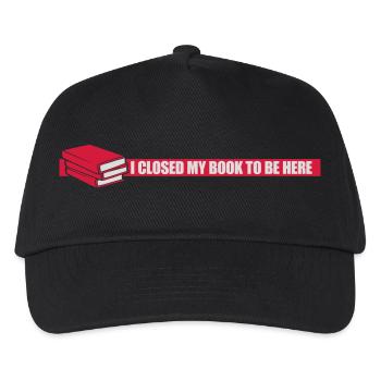 I closed my book - Kids’ Baseball Cap - black - Front