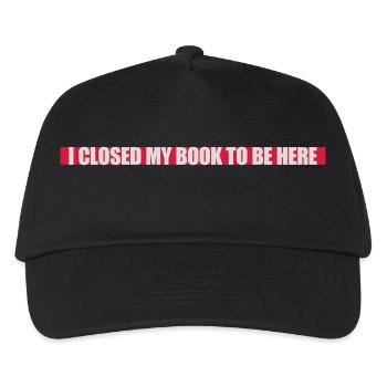 I closed my book - Kids’ Baseball Cap - black - Front