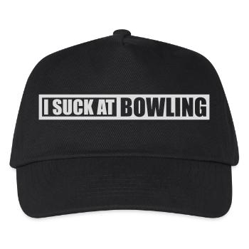 I suck at bowling - Kinder Basecap - Schwarz - Vorne