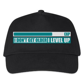 get older level up - Kids’ Baseball Cap - black - Front