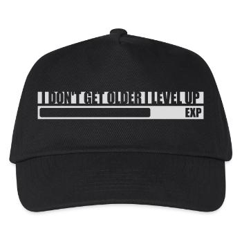 get older level up - Kids’ Baseball Cap - black - Front