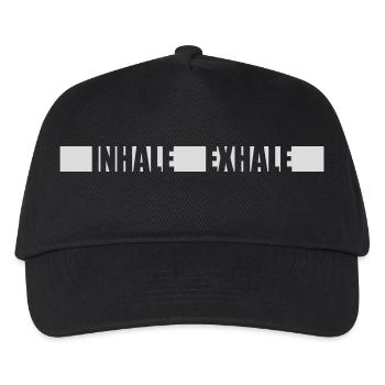 inhale exhale yoga Zitat - Kinder Basecap - Schwarz - Vorne