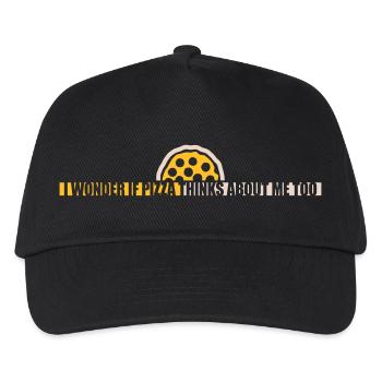 pizza thinks about me - Kids’ Baseball Cap - black - Front