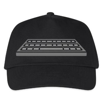 Logo Steuerung Tastatur Eingabe - Kinder Basecap - Schwarz - Vorne