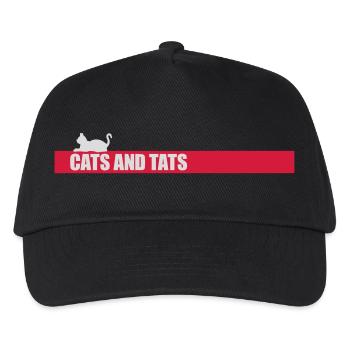 cats and tats Zitat - Kinder Basecap - Schwarz - Vorne