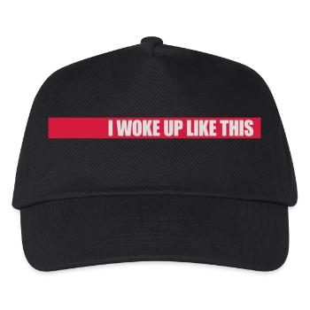 woke up like this - Kinder Basecap - Schwarz - Vorne