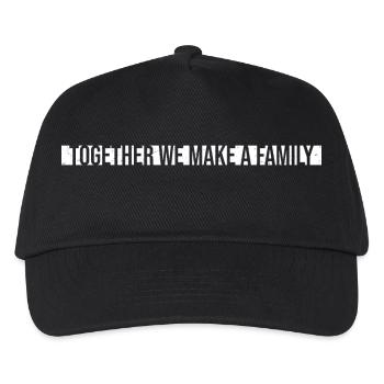Together We Make A Family Familie Liebe Spruch - Kinder Basecap - Schwarz - Vorne