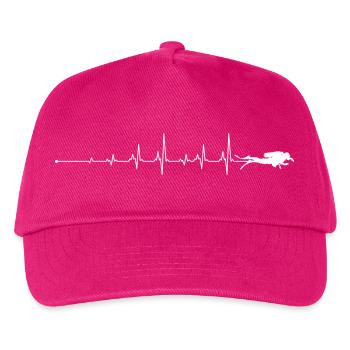 Heartbeat Scuba Dive - Kids’ Baseball Cap - fuchsia - Front