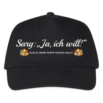 Coffin Yes, I do, funny saying bachelor party, marriage - Kids’ Baseball Cap - black - Front