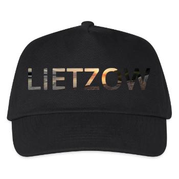 Lietzow auf Rügen - Schriftzug modern - Kinder Basecap - Schwarz - Vorne
