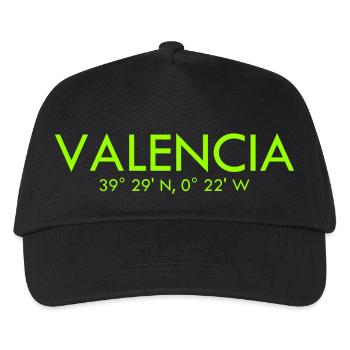 Valence Espagne Coordonnées Latitude Longitude - Casquette de baseball Enfant - noir - Devant