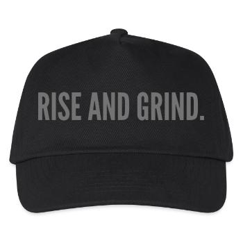 Rise and Grind - Kids’ Baseball Cap - black - Front