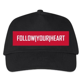 Follow Your Heart - Kinder Basecap - Schwarz - Vorne
