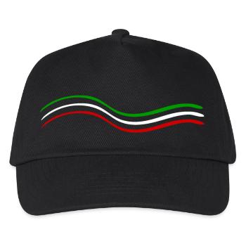 Green White Red - Kids’ Baseball Cap - black - Front