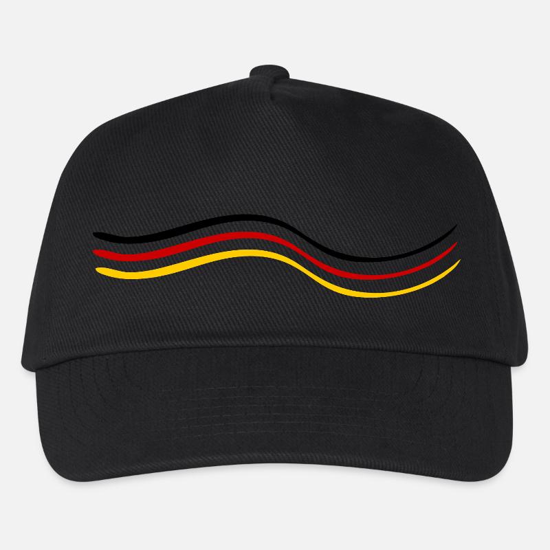 Schwarz Rot Gold - Kinder Basecap - Schwarz
