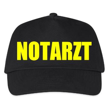 Notarzt - Kinder Basecap - Schwarz - Vorne