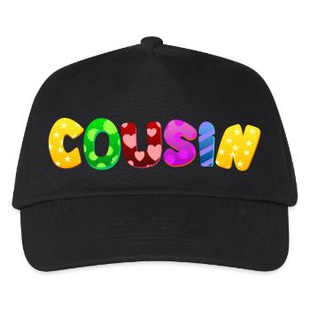 Baby Eltern Kind Geschenk Sprüche Geburt Mama Papa - Kinder Basecap - Schwarz - Vorne