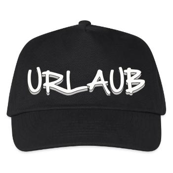 URLAUB - Kinder Basecap - Schwarz - Vorne