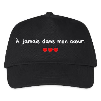À jamais dans mon coeur - idée cadeau couple - Casquette de baseball Enfant - noir - Devant
