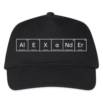 Alexander Name First Name Chemistry Periodic Table - Kids’ Baseball Cap - black - Front