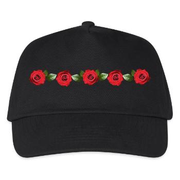 Ligne avec des roses - Casquette de baseball Enfant - noir - Devant