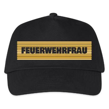 Geschenk für Feuerwehrfrau - Kinder Basecap - Schwarz - Vorne