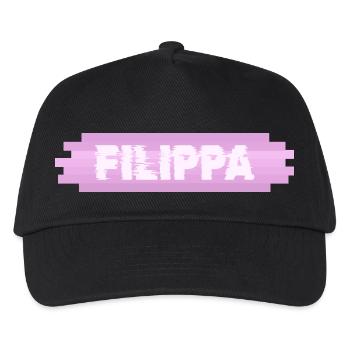 Frauenname Filippa - Kinder Basecap - Schwarz - Vorne