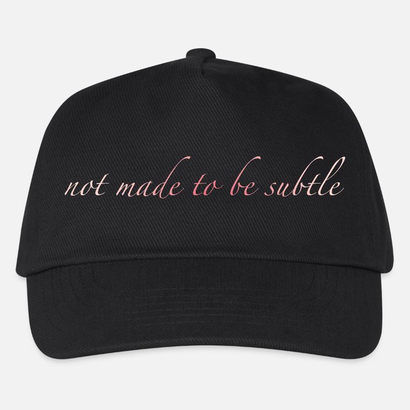 not made to be subtle - Kinder Basecap - Schwarz