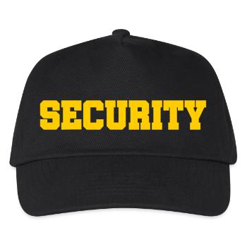 Security - Sicherheitsdienst - Bewachung - Schutz - Kinder Basecap - Schwarz - Vorne