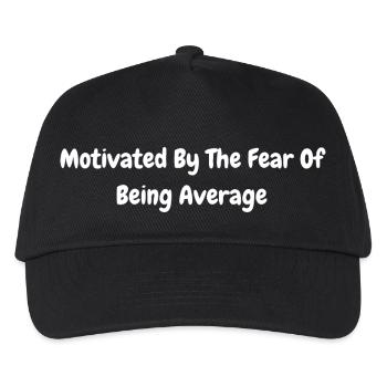 Motivated by the fear of being average/ Motivation - Kids’ Baseball Cap - black - Front