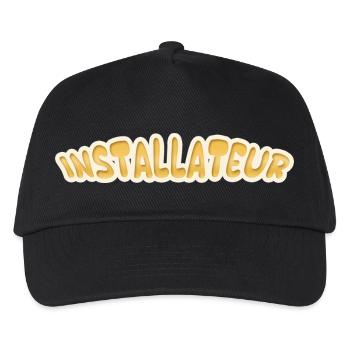 Geschenk für Installateur - Kinder Basecap - Schwarz - Vorne