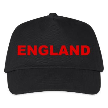 England - Soccer - Football - Fußball - GB - Kinder Basecap - Schwarz - Vorne