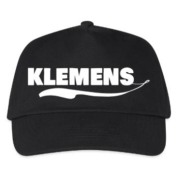 First name klemens - Kids’ Baseball Cap - black - Front