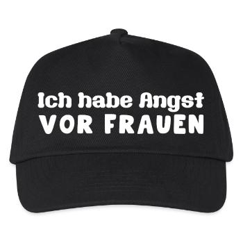 Ich habe Angst vor Frauen - Kinder Basecap - Schwarz - Vorne