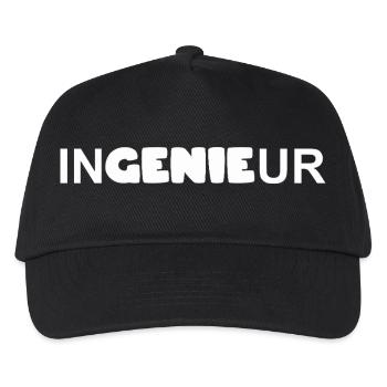 Ingenieur = Genie - Kinder Basecap - Schwarz - Vorne