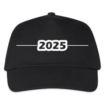 2025 Jahr - Kinder Basecap - Schwarz - Vorne