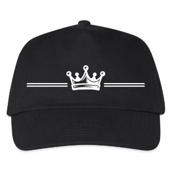 Krone Symbol Element - Kinder Basecap - Schwarz - Vorne